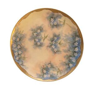 Vintage Ogden Merrill & Greer Haviland France Blue Floral Plate Great Condition